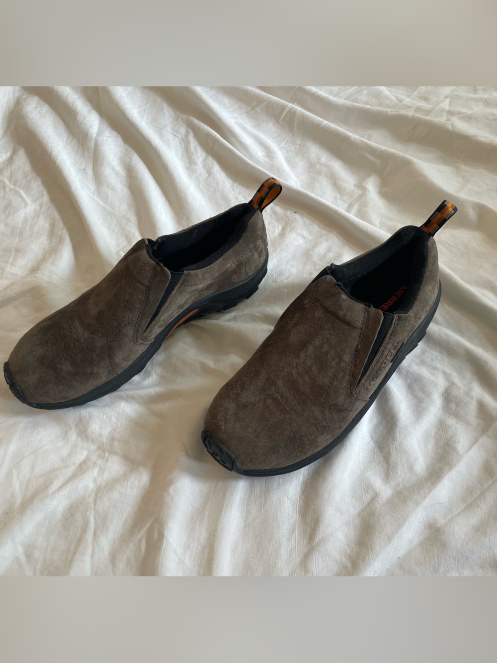 Merrell Men's Brown Suede Slip-On Loafers